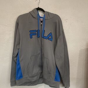 Fila Hoodie XXL Gray/Blue big logo like new
